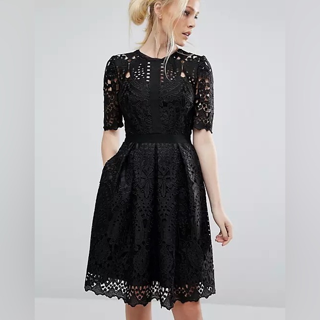 Ted Baker Engineered Lace Dress With Full Skirt